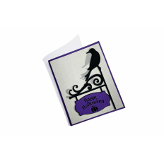 Raven Sign Post Halloween Card SVG