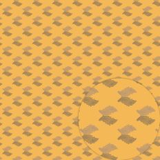 MUSTARD YELLOW SCRIBBLED FISH-LIKE FOULARD PATTERN