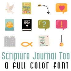 Scripture Journal Too Full Color Font