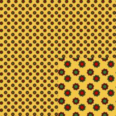 Africa Inspired Flower Seamless Pattern