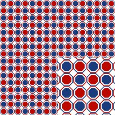 Americana French Octagon Seamless Pattern