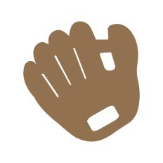 Baseball Mitt Silhouette Cut File SVG