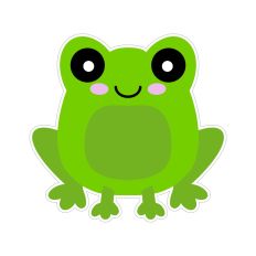 Cute Frog Print and Cut
