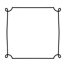 Black Line Doodle Print and Cut Border Frame
