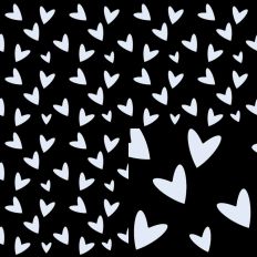 Dark Valentine Heart Pattern Black Seamless SVG