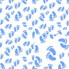 Baby Footprints in Blue