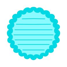 Round Blue Journaling Card Cake Themed Print and Cut file SVG