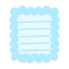 Light Blue Square Cake themed Print and Cut Journaling Card SVG