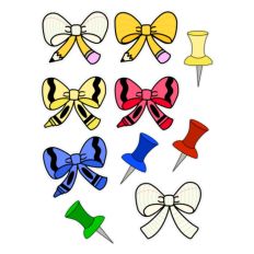 School Bows and Thumbtacks Planning Stickers