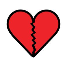 Layered Broken Heart SVG Cut File