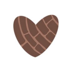 Brown Heart Concha