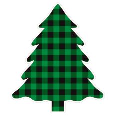 Green Buffalo Plaid Christmas Tree