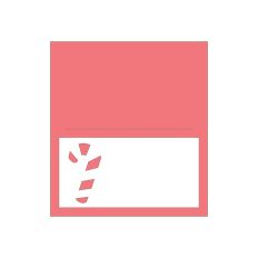 Candy Cane Place Card Tent Card