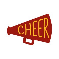 Cheer Megaphone Layered SVG Cut File