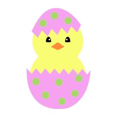 Baby Chick in an Easter Egg Print and Cut