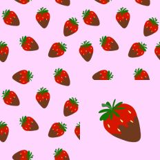 Chocolate Covered Strawberry SVG Pink Pattern
