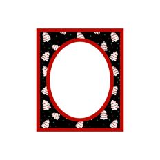 Christmas Tree Snack Cake Layered Frame