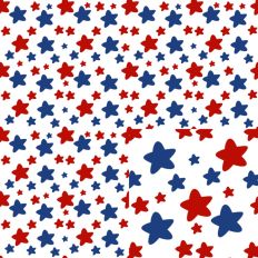 Chunky Red and Blue Stars Seamless Printable Pattern