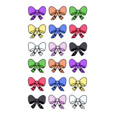 Colorful Crayon Bows Hand Drawn Stickers