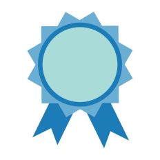 Award Ribbon Layered Cut File SVG