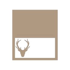 Deer Head and Antlers Layered Tent Card