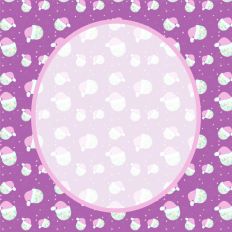 Santa Hat Disco Ball Pattern SQUARE Invitation Template-Mauve