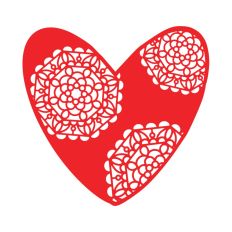 Intricate Heart with Doily Mandala SVG Cut File