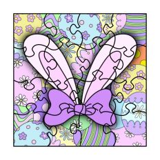 Easter Bunny Ears Print and Cut DIY Puzzle