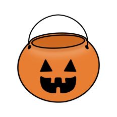 Jack O'Lantern Empty Candy Bucket Print and Cut