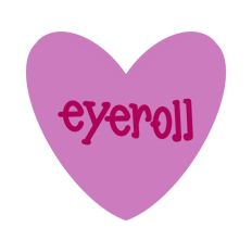 Eyeroll Heart Anti-Valentine's Day SVG Print and Cut