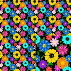 Field Of Flowers at Night