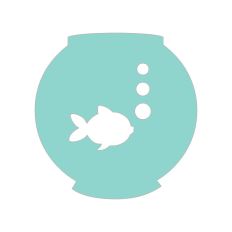 Fish in Fish Bowl Cut File Pet Silhouette SVG