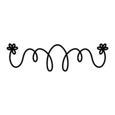 Loopy Flourish with Flowers Print and Cut Border