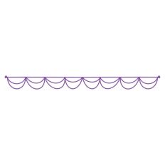 Purple Frilly Flags Divider Border Print and Cut SVG