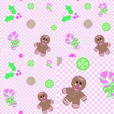 Gingerbread Checker Pattern