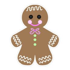 Gingerbread man in Pastels
