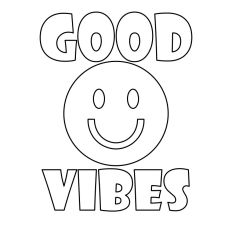 Good Vibes Coloring Page