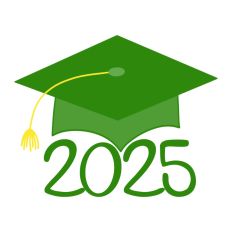 Green Grad Cap Class of 2025 SVG Print and Cut