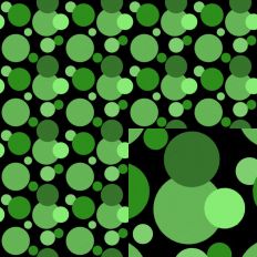 Shades of Green Polka Dots Black SVG Printable