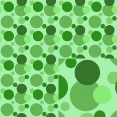 Green with Shades of Green Polka Dots SVG Seamless Pattern