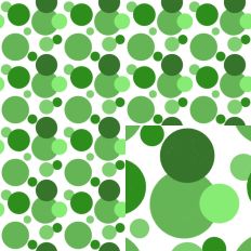Shades of Green Dots White Printable SVG Pattern