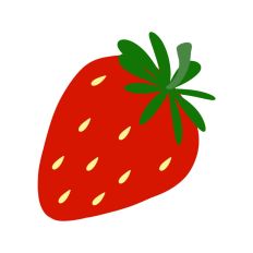 Hand Drawn Print and Cut Strawberry SVG