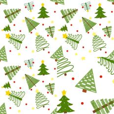 Hand Drawn Christmas Tree Pattern