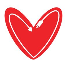 Layered Heart with Arrow Cut File SVG
