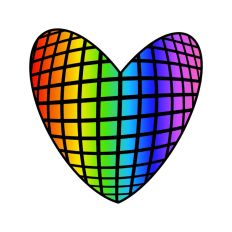 Layered Heart Disco Ball Cutting Design Cut File SVG