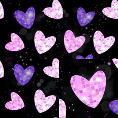 Heart Disco Balls Sparkles Disco SVG Seamless Heart Pattern