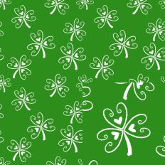 Heart Flourish Shamrock Green and White Printable SVG