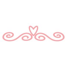 Hand Drawn Heart Flourish Print and Cut Border