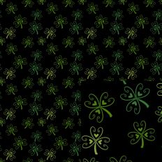 Heart Flourish Shamrock Green and Black St. Patrick's SVG