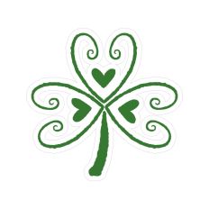 Shamrock Heart Flourish Print and Cut SVG Unique Shamrock